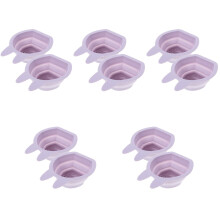 10Pièces Nettoyeurs Pinceaux Éponges Silicone Violet Lapin Forme Lapin