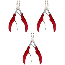 3Pièces Pince À Ongles Rouge Usage Domestique Ongles Solides