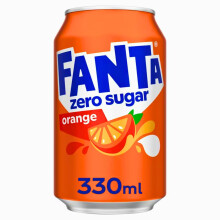 Fanta Can Orange Zero 330 ml (Pack of