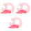 3Pièces Oreiller De Cou U Rose Portable Pour Voyage 1