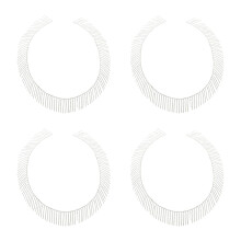 4Pièces Ornement Frange Strass Argenté Accessoire DIY Pour Habits