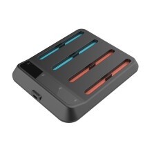 4 in 1 Charging Dock with Indicator Controller Magnetic Charging Station for NS2 Black
