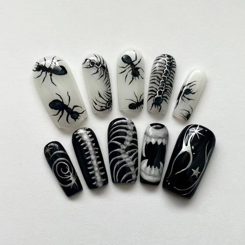 Halloween Fake 24PCS Spine Art ABS Press On