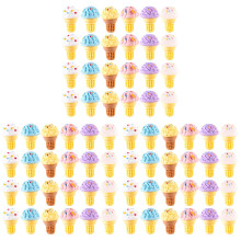 72Pièces Glaces Miniatures Résine Colorées Décor Maison De
