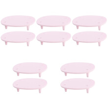 10Pièces Table Miniature En Bois Rose Pour Maison De Décor