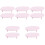 10Pièces Table Miniature En Bois Rose Pour Maison De Décor 1