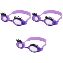 3Pièces Lunettes Natation Enfants Violet Coloré Confort