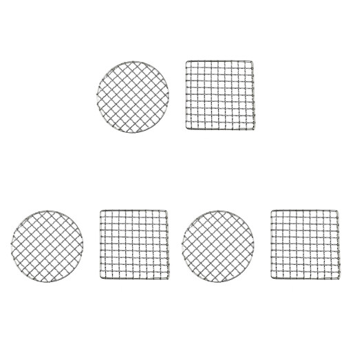 6Pièces Grille Barbecue Argenté Pour Camping