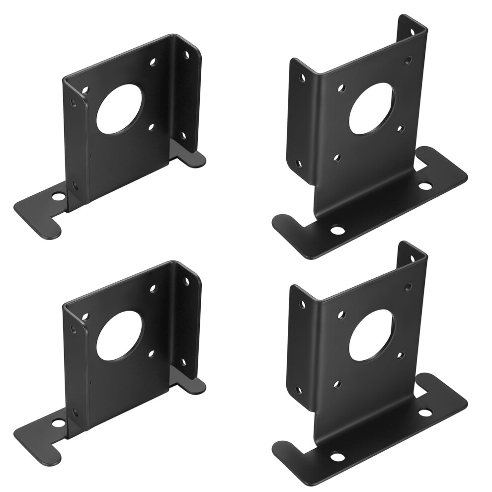 4 Pcs Fence Post Brackets, 4X4 Post Brackets, 4X4 Base Anchor, Adjustable Deck Anchor Base Bracket 5051227328144