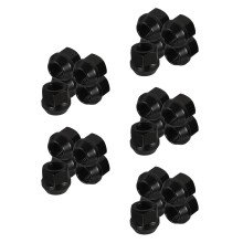 25Pièces Cache-Écrous Métal Noir Fixation Sécurisée Roues Auto