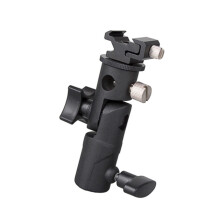 Camera Flash Mount Rotation Light Stand Bracket with Umbrella Reflector Holder