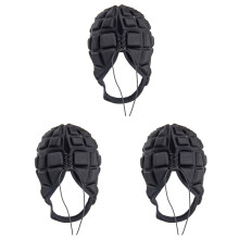 3Pièces Casques De Soccer Noir Confortable Ventilé Réglable