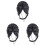 3Pièces Casques De Soccer Noir Confortable Ventilé Réglable 1