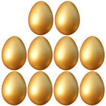 10St DIY Paasei Ornamenten Goud Voor Paasdecoratie