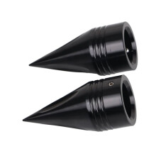 Front Axle Nut Covers Caps Black for Dyna Electra Road King Glide