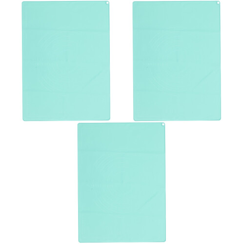 3Pièces De Pétrissage Silicone Vert Facile À
