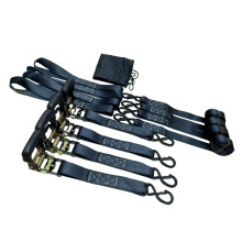Ratchet Tie Down Straps Padded Handle S Hooks Cargo Straps For Heavy Loads 240 cm