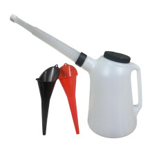 Leak Resistant Motor Oil Containers with Integrated Funnel System & Snap On Lids