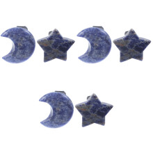 6Pièces Clips Ventilation Cristal Bleu Lune Étoile Auto Déco