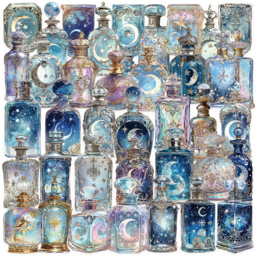 50pcs Cartoon Stickers Plastic Notebook Guitar Bottle Decorations