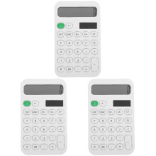 3Pièces Calculatrices Blanches Pratiques Pour École Et