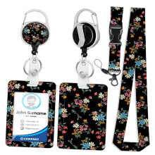 Retractable Badge Card Holder with Neck Strap Water Resistant Clear Card Holder