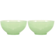 2Pièces Bol Mousse Rasage Verre Vert Bol Naturel Profond