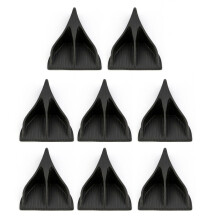 8PCS ABS Plastic Car Roof Reveal Set Optimizes Ventilation Daisies Coal Consumpt Black