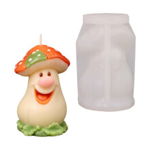 Modern Smiling Mushroom Silicone Mould For Baking Soap Candle Making Craft