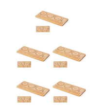5Pièces Plateau En Bois Pour Perles Organiseur Marron Décoratif