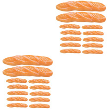 24Pièces Mini Pain Résine Orange Décor Miniature Pour Scène De Maison