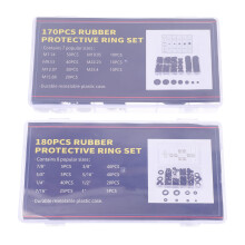 1Set Verstelbare Rubber Plug En Ring Gasket Voor Kabels Zwart