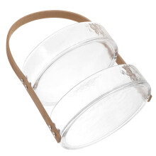 Double- Glazen Fruit Plate Met Handvat