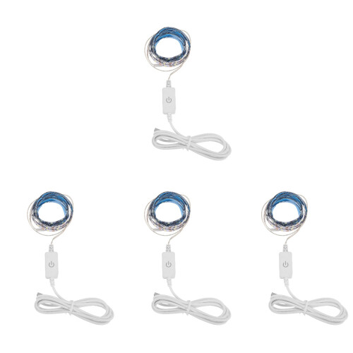 4Pièces Bande LED Étanche Souple, Pour Maison Placard