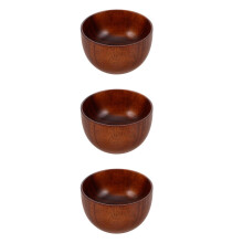 3Pièces Bols En Bois Assortis Bol Pour Fruits Snacks