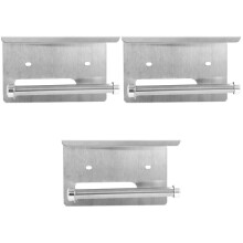 3Ensembles Porte Rouleau Papier Inox Avec Étagère