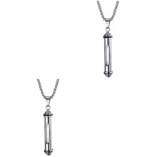 2Pièces Urne Crémation Argenté Bijou Souvenir Cendres