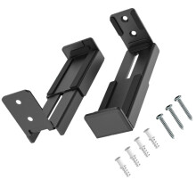 Strong Wall Mounted Speaker Stand Space Saving Metal Soundbar Bracket for Home Black