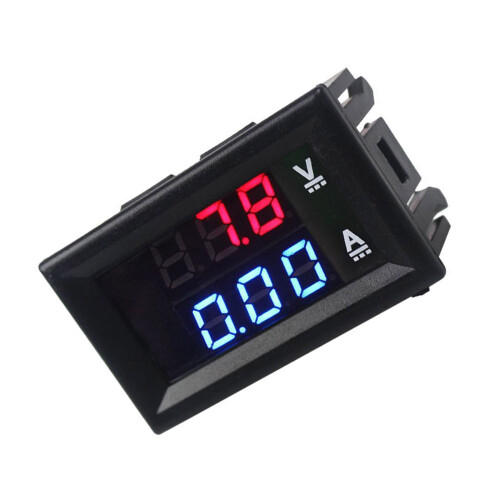 Bright LED Digital Meter For Circuits Two Voltages Current Measurement 0-100V