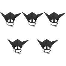 5Pièces Accessoires Costume Animal Feutre Noir Chapeaux Pour