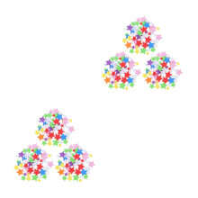 2Pièces Stickers Étoiles Autocollants En Éponge Eva Colorés Décoration
