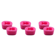 6Pièces Moules Silicone Rose Pour Gâteaux, Bonbons Glace