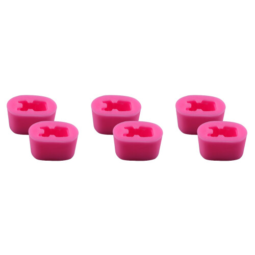 6Pièces Moules Silicone Rose Pour Gâteaux, Bonbons Glace