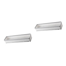 2Pièces Étagère Murale Durable Gris Pour Stockage Maison