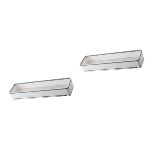 2Pièces Étagère Murale Durable Gris Pour Stockage Maison
