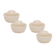 4Pièces Organiseur Suspendu Murale Beige Plastique Rangement
