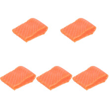 5Pièces Saumon Faux Rouge Jouet Cuisine Enfant Décoration Réaliste