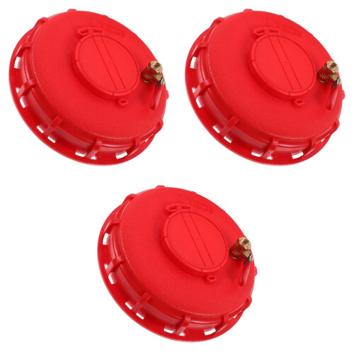 3Pièces Couvercles Ibc Plastique Rouge Résistants Usage