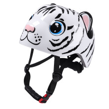 Cute Animal Bike Skating Helmet Hat Protections Gear For Children And Teens White Tiger