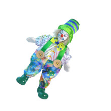 Handcrafts Western Clown Figurine Doll Poseable Iron Wire Frame Clown Statues